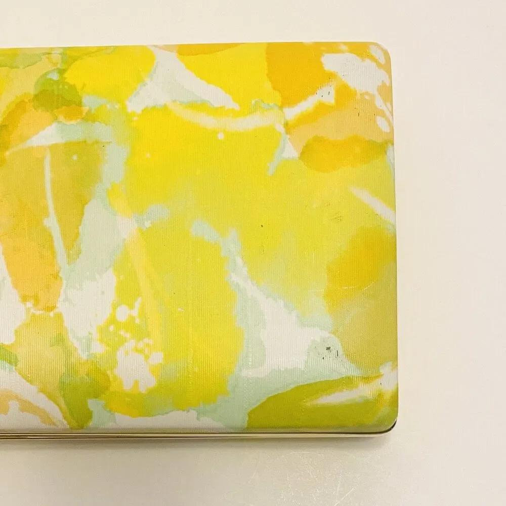 Mele Clamshell Jewelry Box Floral Bright Colorful Hard Travel Case Vintage